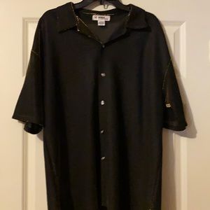 Vintage Le Monde gold and black color changing lurex shirt